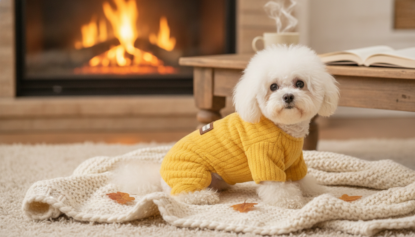 Yellow Corduroy Dog Jumpsuit: Warm 4-Leg Winter Fit